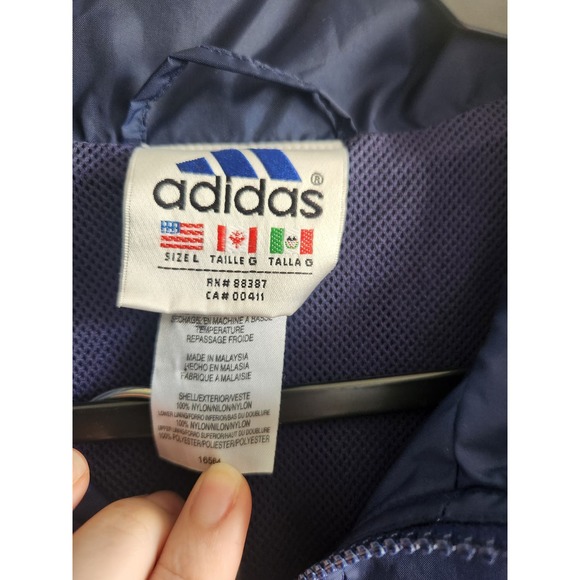 90's Adidas Men's Track Windbreaker Set Lg - Picture 10 of 11